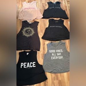 Lot of 6 Spiritual Gangster Tank Tops size S